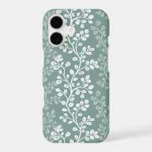 Boho Chic Vert de Teal Fleurs Traînantes Art Flora