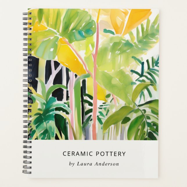Boho Chic Vert Feuillage Tropical Botanique (Devant)