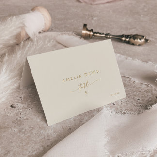 Boho Chic Vintage Gold Nom de l'invité Place Carte