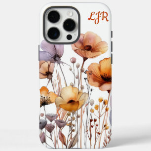 Boho Chic Watercolor Floral iPhone 16 Pro Max Case