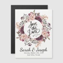 Boho Chic Wedding Enregistrer La Date Magnet
