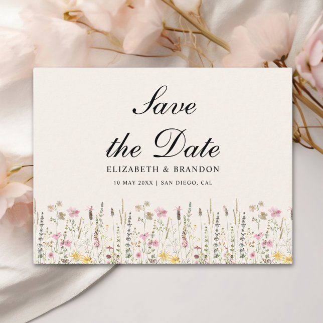 Boho Chic Wedding with Beige Flowers Postcard (Creator Uploaded)