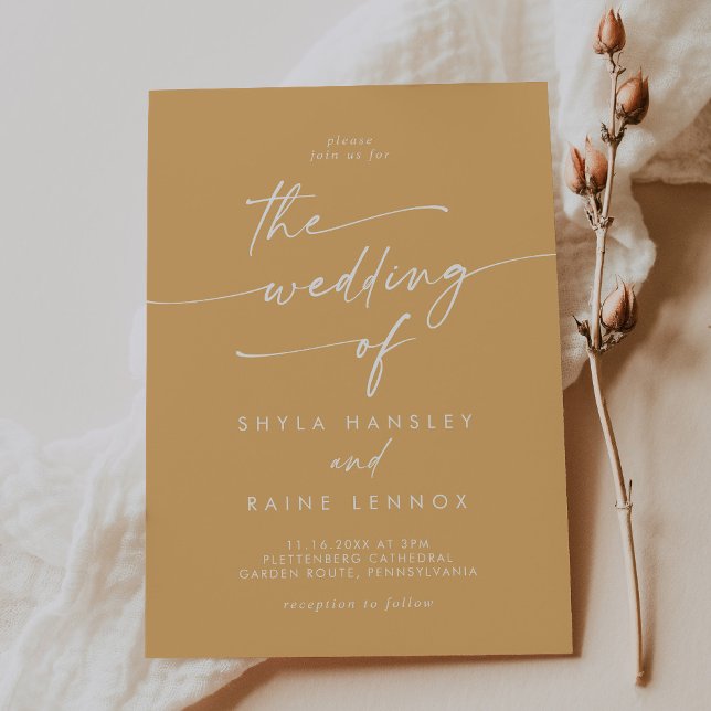 Boho Chic Yellow Marigold The Wedding Of Invitation (Creator Uploaded)