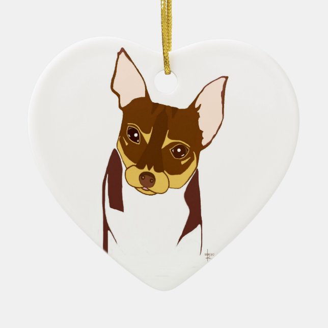 Boho Chihuahua ♡ ornaments (Front)