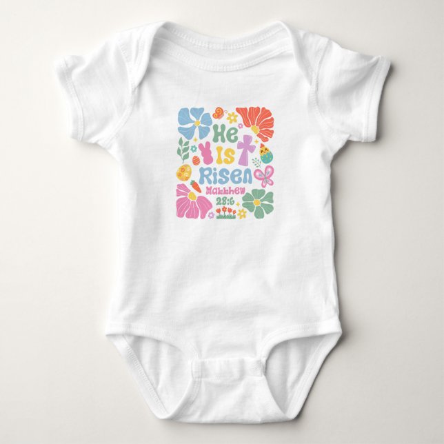 Boho Christian Easter Baby Bodysuit (Front)
