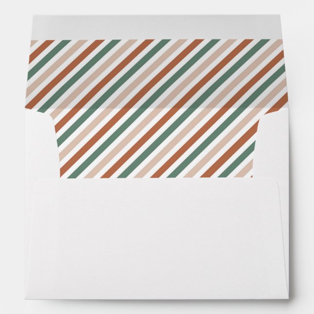 Boho Christmas Envelope Return Address Sage Green (Back (Bottom))