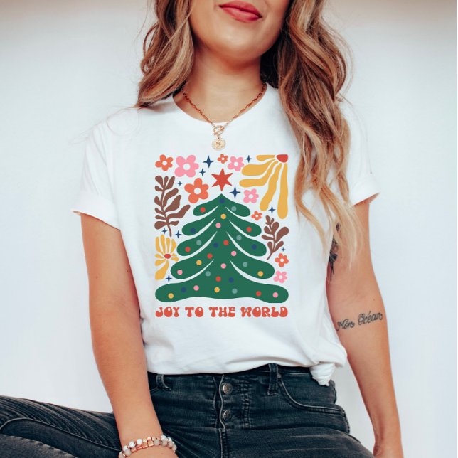Boho Christmas Joy to The World T-Shirt (Creator Uploaded)