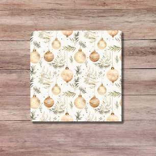 Boho Christmas Ornaments Midcentury Modern Neutral Tile