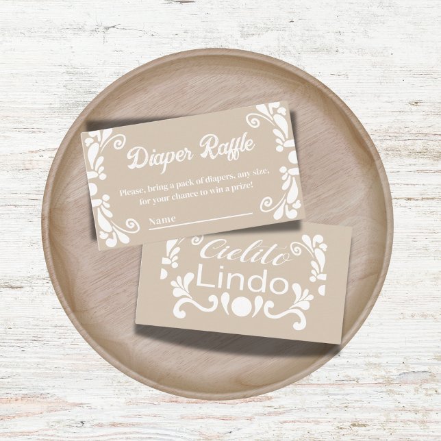 Boho Cielito Lindo Mexican Baby Shower Diaper Enclosure Card (Creator Uploaded)