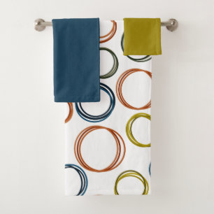 Boho Circles  Bath Towel Set
