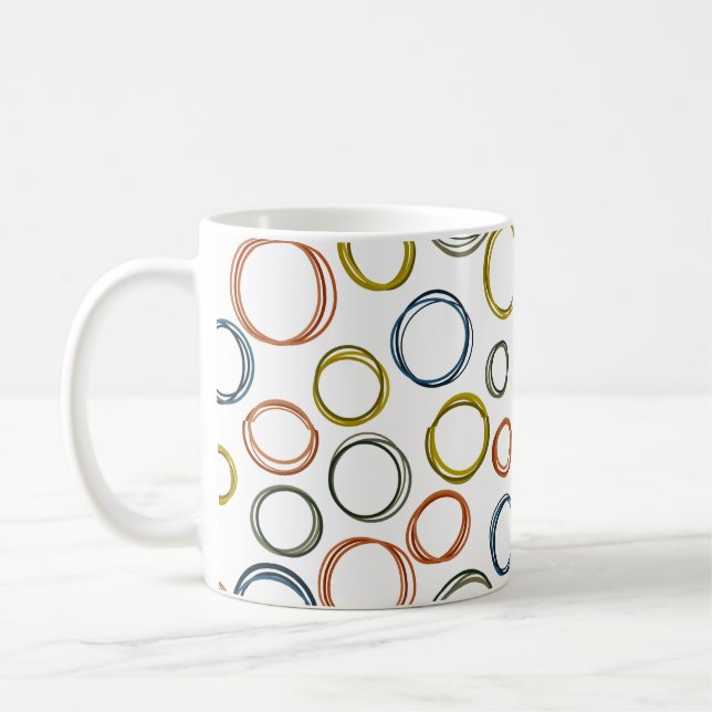 Boho Circles  Coffee Mug (Left)