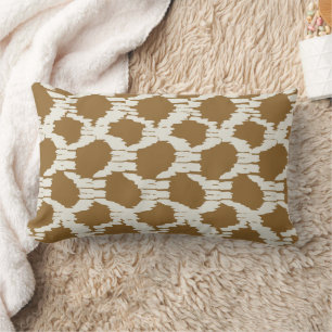 Boho Circles Earthy tones contemporary minimalist Lumbar Pillow