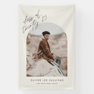 Boho Class of 2025 Arch Photo Graduation Banner