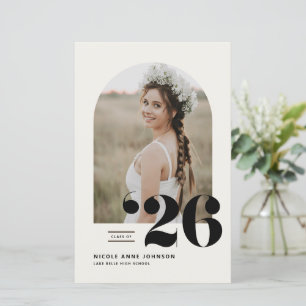 Boho Class of 2025 Arch Photo Graduation Invite