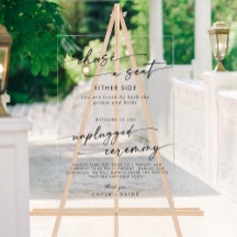 Boho Clear Acrylic Wedding Seat Unplugged Ceremony