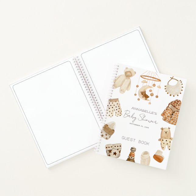 Boho Clothes Genre neutre Baby shower Livre d'invi (Intérieur)