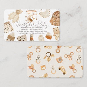 Boho Clothes Nursery Baby Shower Books Request Enclosure Card