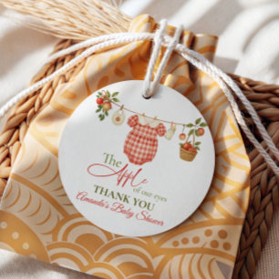 Boho Clothesline Apple Locally Grown Baby Shower Favour Tags