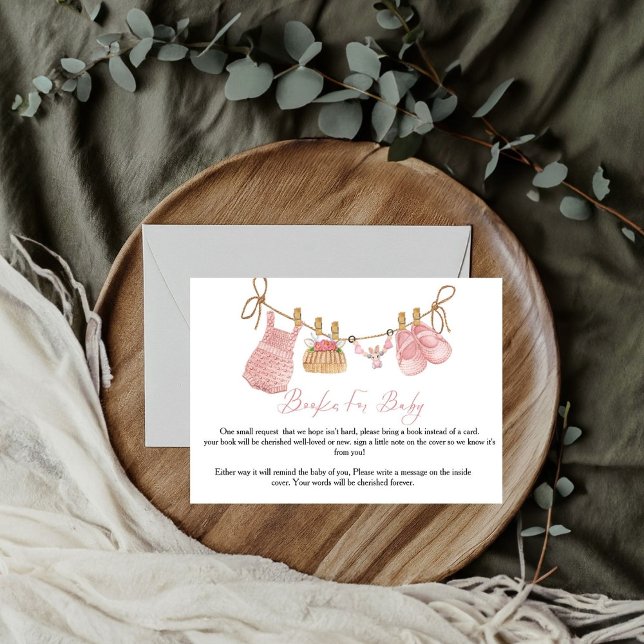 Boho Clothesline book for baby request Card (Creator Uploaded)