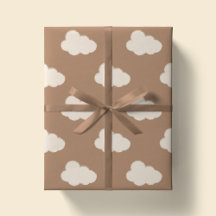 Boho Clouds Sky Simple Gender Neutral Kids Tan