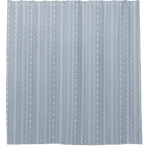 Boho Coastal Arrow Stripe Geometric Dusty Blue