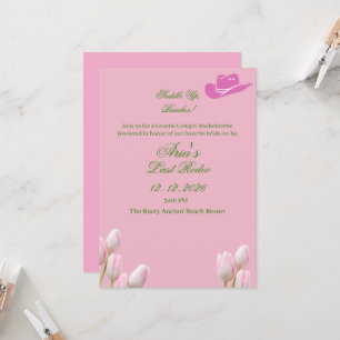 Boho Coastal Cowgirl Bachelorette Party Invitation