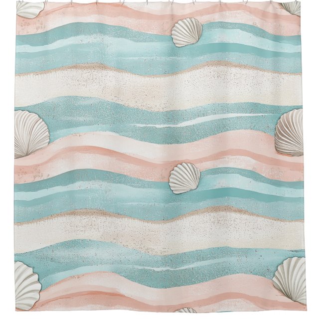 Boho Coastal Waves Seashells - Calm Beach Vibes (Front)