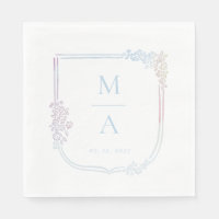 Boho  Coat of arms  -  pastel initials