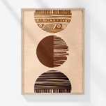 Boho Coffee Brown Beige Abstract Tribal Wall Art<br><div class="desc">Add a touch of bohemian sophistication to your decor with the "Boho Coffee Brown Beige Abstract Tribal Wall Art." This captivating artwork features three circular tribal patterns, each rendered in a distinct earthy tone, set against a soft sand-beige background. The bottom circle showcases a rich coffee brown, the middle one...</div>