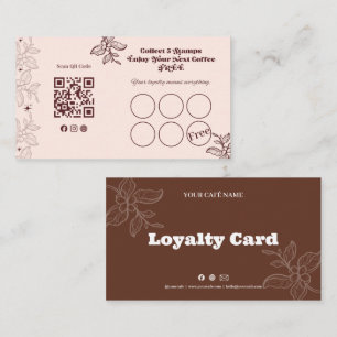 Boho Coffee Loyalty Stamp Card