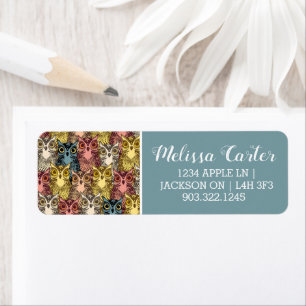 Boho coloré Boodland Owl Motif