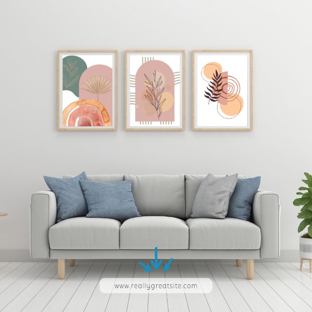 BOHO colour Minimalist Circle Poster (Creator Uploaded)
