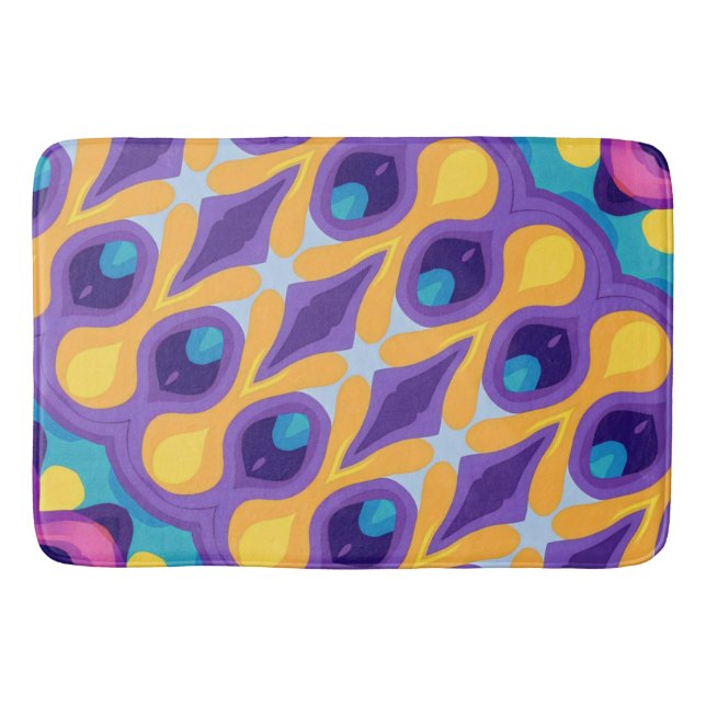 Boho Colourful 24 Bath Mat (Front)