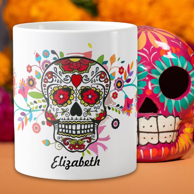 Boho Colourful Day of the Dead Specialty Mug (Creator Uploaded)