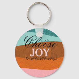 Boho Colourful Inspirational, Positive Quote Keych Keychain