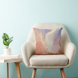 Boho Colours Abstract Art Throw Pillow