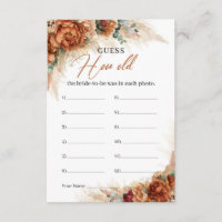 Boho copper floral How old was he bride-to-be