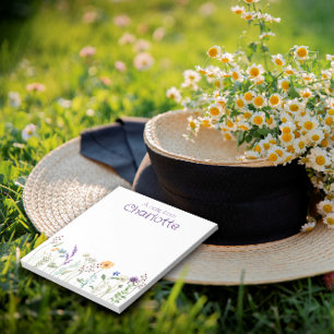 Boho Country wildflower watercolor  Notepad