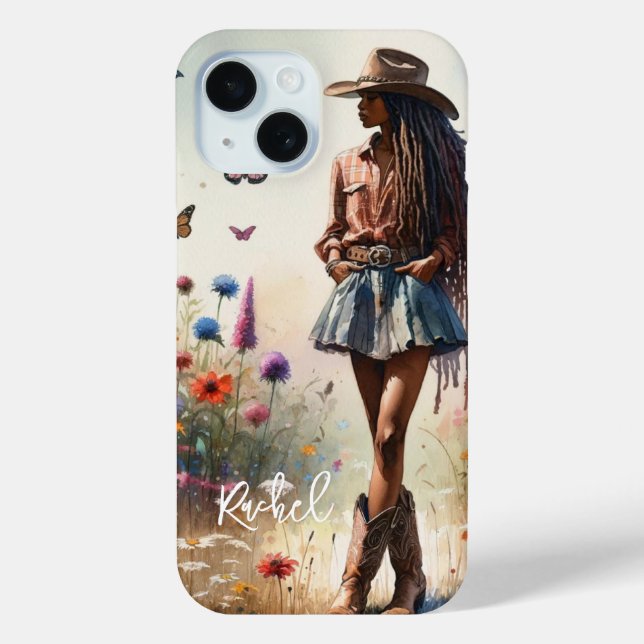 Boho Cowgirl Personalized  Case-Mate iPhone Case (Back)