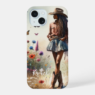 Boho Cowgirl Personalized  iPhone 15 Case