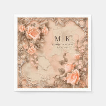 Boho Cowgirl Western Florals Wedding Napkins