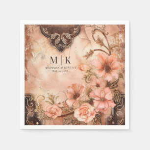 Boho Cowgirl Western Florals  Wedding Napkins