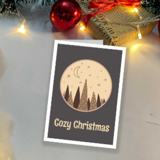 Boho Cozy Christmas Inside Photo Holiday Card
