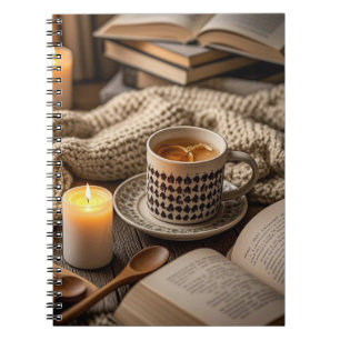 Boho Cozy Warm Candle lights  Notebook