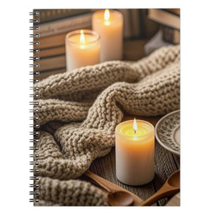 Boho Cozy Warm Candle lights Notebook