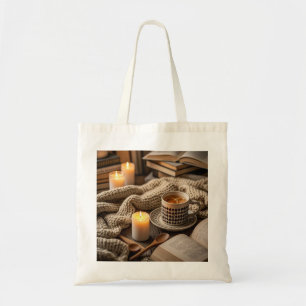 Boho Cozy Warm Candle lights Tote Bag