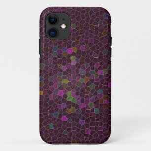 Boho Cranberry Quilted Tile Ethnic Graphic iPhone 11 Case