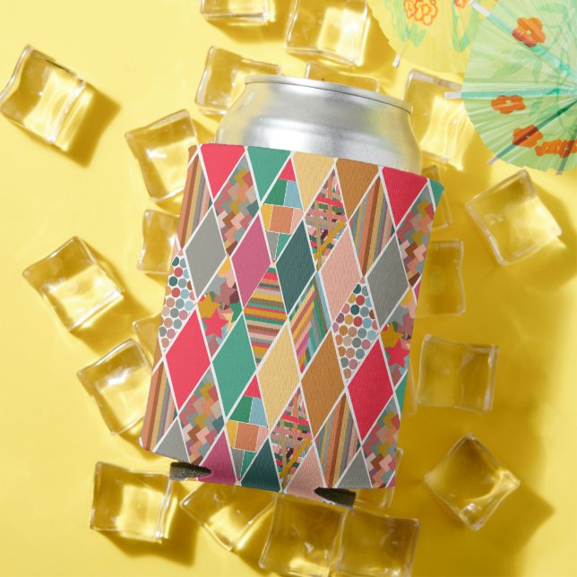 Boho Crazy Quilt Can Cooler (In Situ Summer)