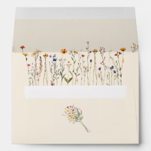 Boho Cream Wildflower Envelope