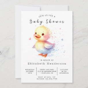 Boho Custom Duck Baby Shower  Invitation